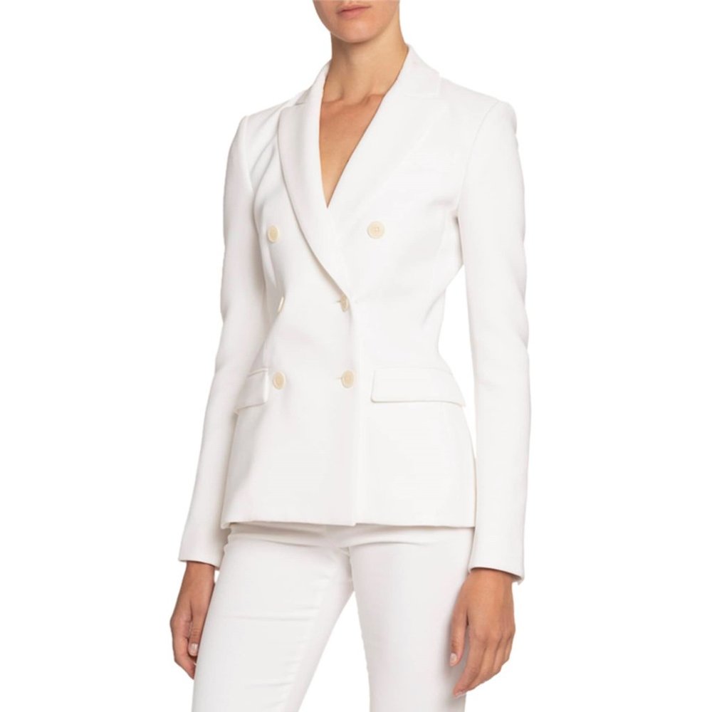 ALTUZARRA Indiana Double-Breasted Crepe Suit Jacket